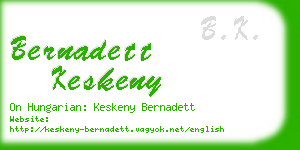 bernadett keskeny business card